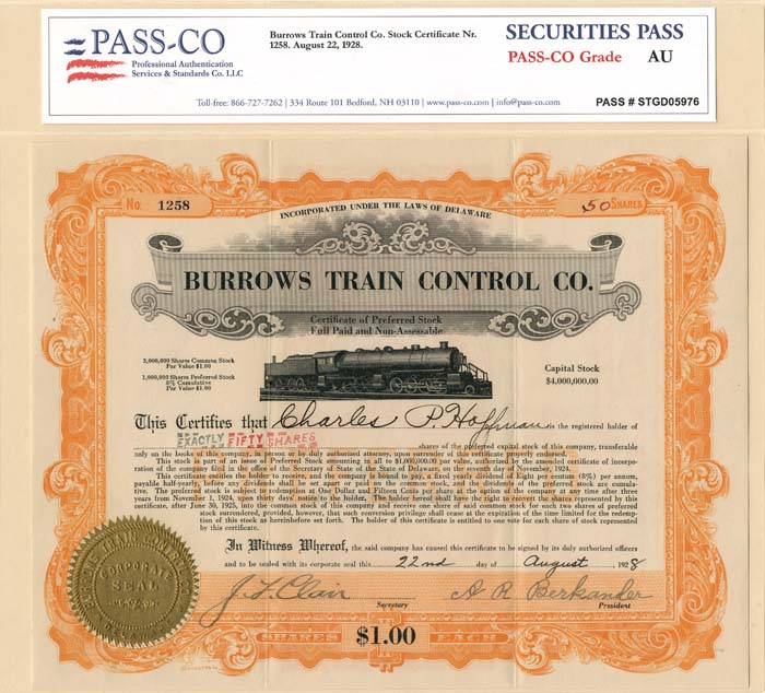 Burrows Train Control Co.